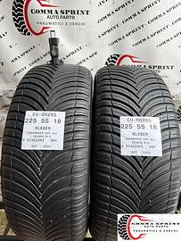 2 PNEUMATICI 225/55 R18 KLEBER 4 STAGIONI 90%