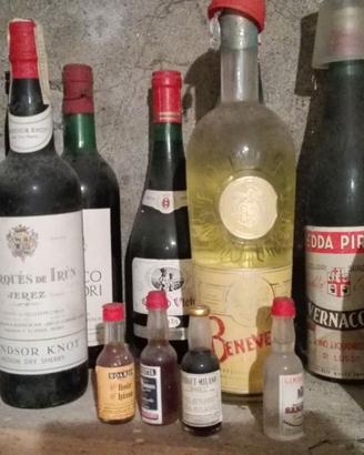 Vini collezione bottiglie e mignon