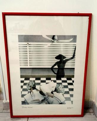 CORNICE STAMPA ORIGINALE-FIRMATA-F.HEINE-DIM.69X50