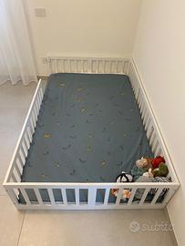Letto Montessori legno bianco – 120 x 200 cm