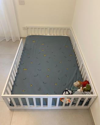 Letto Montessori legno bianco – 120 x 200 cm