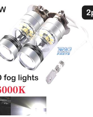 KIT DI LAMPADE ANTI-FOSCHIA A LED H3 100W CANBUS