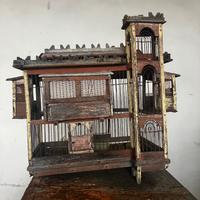 Gabbietta uccellini vintage legno