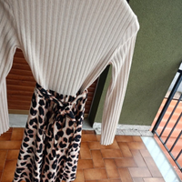 Vestito donna invernale taglia xs leopardato nuovo