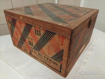 VECCHIA CASSA DI LEGNO VINO I. L. RUFFINO ANNI 50