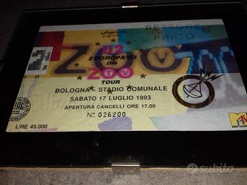 BIGLIETTO U2 ZOO EUROPA RARISSIMO