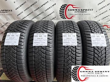 4 PNEUMATICI 195/65 R15 DUNLOP INVERNALI SEMINUOVE