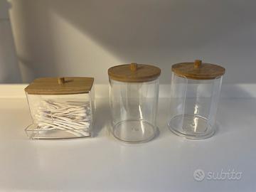 Set contenitori per il bagno bamboo