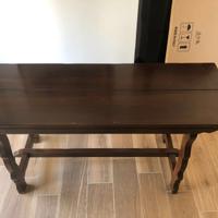 TAVOLO CONSOLLA-FRATTINI LEGNO MASS+6 SEDIE POLTR