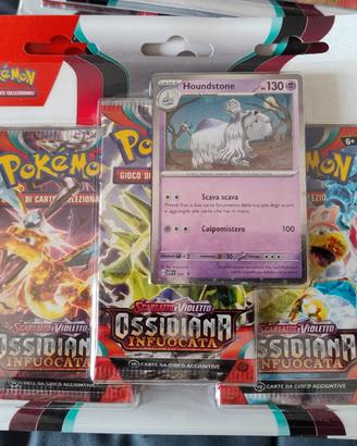 Pokemon Blister 3 Bustine Ossidiana Houndstone