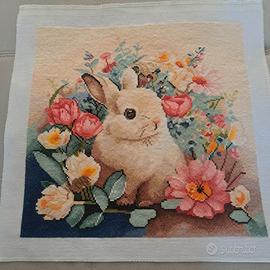 quadro tela ricamata a punto croce 
