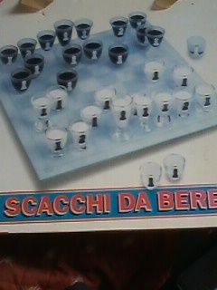 "Scacchi da Bere" gioco/arredo vetro tempr. NUOVO