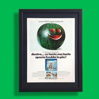 Pubblicità originale poster frigorifero Philco