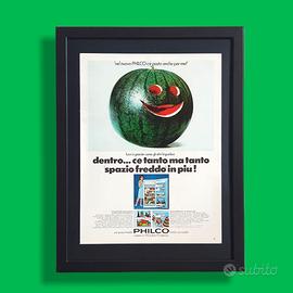 Pubblicità originale poster frigorifero Philco