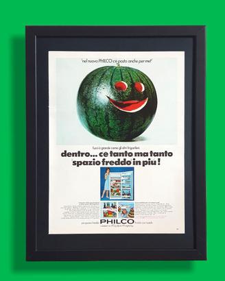 Pubblicità originale poster frigorifero Philco