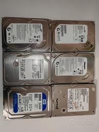 Vari Hard disk di più dimensioni
