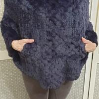 Poncho in Rabbit Viola