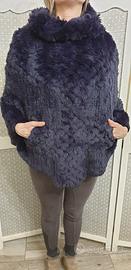 Poncho in Rabbit Viola