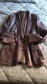 Giacca vintage in vera pelle tg 50/52
