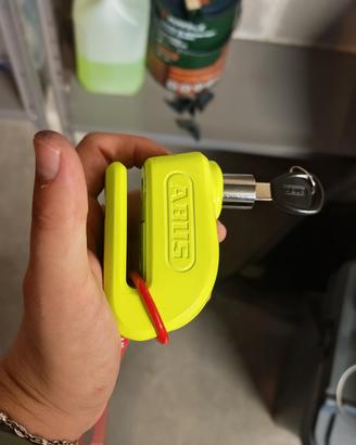 Blocca disco Abus sonoro + corda per manubrio