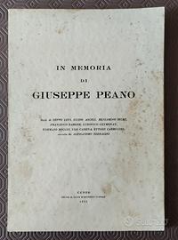 In memoria di Giuseppe Peano 1955