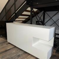 MOBILE BIANCO PER TV cm 165X42X90