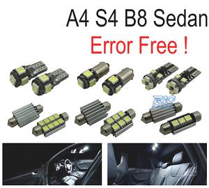 KIT 13 LAMPADE LED INTERNE PER AUDI A4 B8 S4