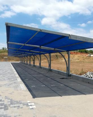 Copertura - tettoia auto con telo ombreggiante