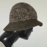 Cappello invernale misto lana verde beige