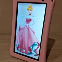 tablet 7 pollici bambina con cover in gomma(nuovo)