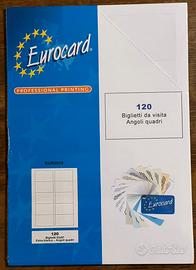 Cartoncino bianco stampabile biglietti da visita