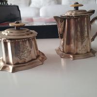 Antica coppia di teiera/lattiera in Sheffield