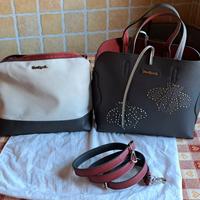 Borsa Desigual double face bordeau/grigia