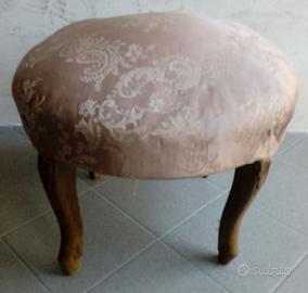 Pouf Sgabello Rotondo Basso in stile vintage