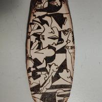 Guernica di Picasso con pirografo