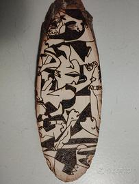 Guernica di Picasso con pirografo