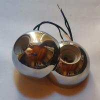 2 Portalampada nichel lucido semisferiche E27