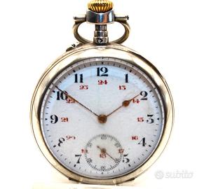 Stupendo orologio argento fine 1800 Art Nouveau