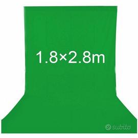 Sfondo verde Chroma Key 1,8x2,8m per Foto e Video
