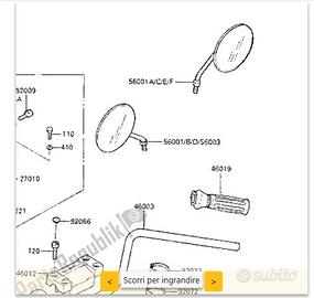 Specchio Dx Kawasaki EN 500 560011008