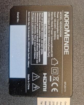 Ricambi smart tv Nordmende modello ND32N2400M
