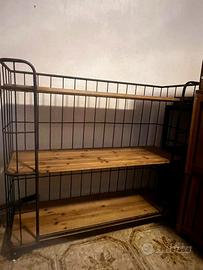 carrello legno e metallo