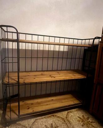 carrello legno e metallo