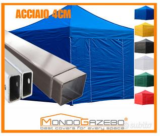 Gazebo 3x3 impermeabile richiudibile acciaio 4cm