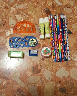 cartoleria cancelleria scuola matite colle+omaggi