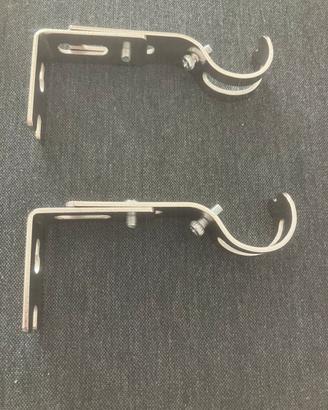 Coppia supporti acciaio inox per asta tende
