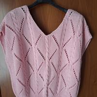 Maglia smanicata fatta a mano