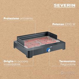 SEVERIN PG 8565 Barbecue elettrico 2200 W in accia