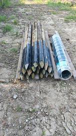 Pali recinzione e rete metallica