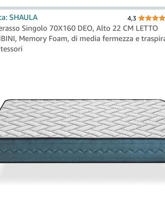 Materasso letto 70x160